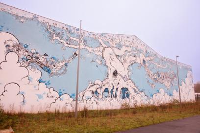 Fresque sur le port de Bonneuil-sur-Marne - Enlarge image, modal window